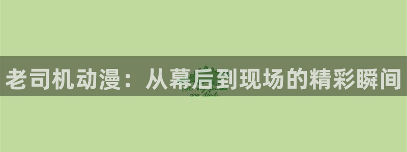 汗汗漫画阅读：老司机动漫：从幕后到现场的精彩瞬间